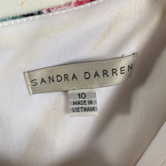 Sandra Darren Floral and Laced sheath midi dress, Size 10 - Picture 2 of 11